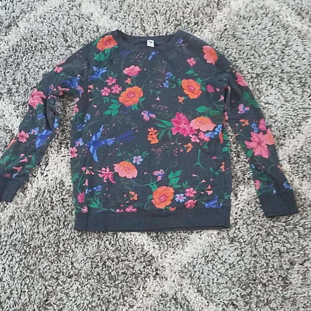 Old navy floral sweatshirt xs